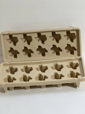 NWT Vintage 90s Texas Ice Cube Trays TexIce Barware Bar Cart Ice Mold Rare Find